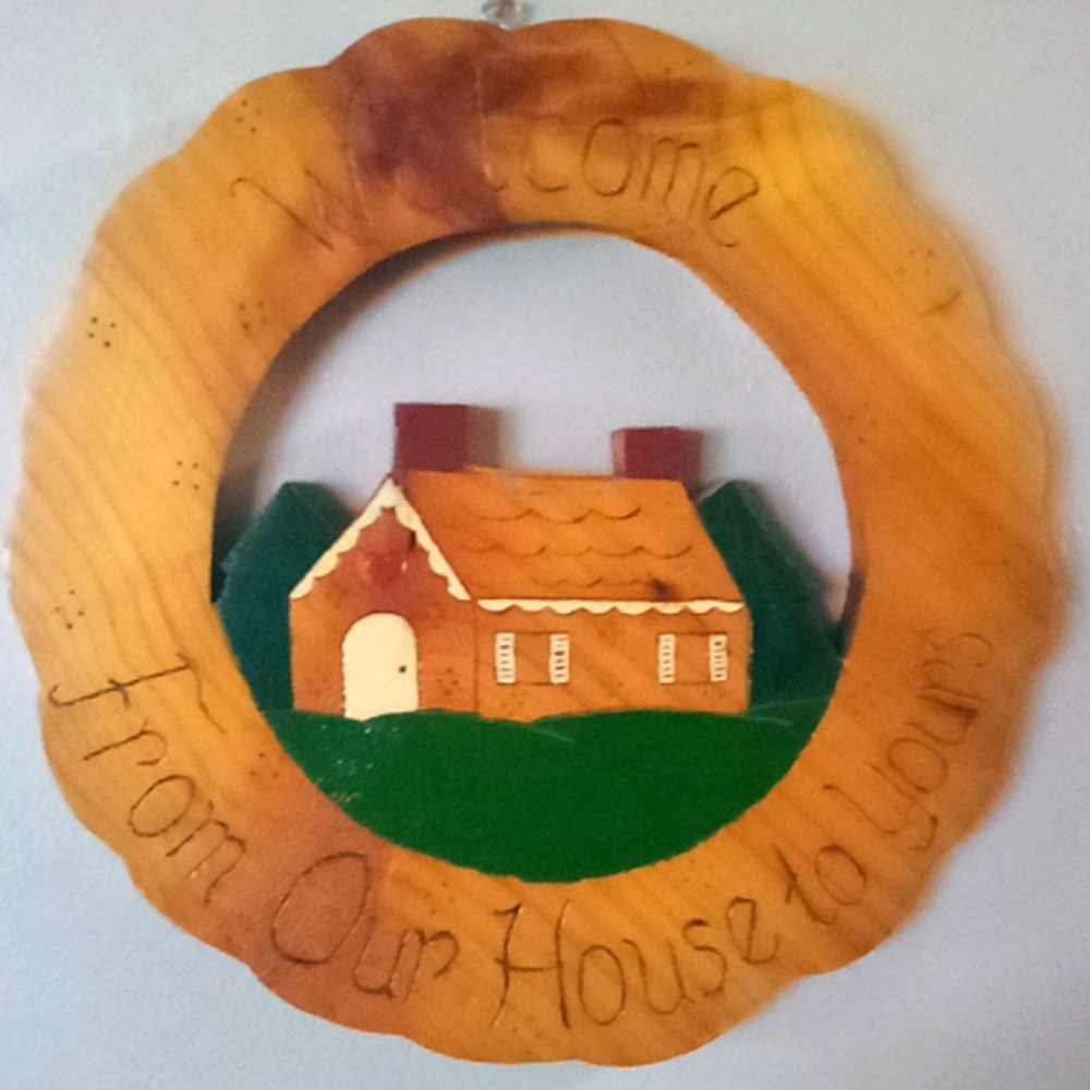 A Vintage Home made welcome Farmhouse, Eclectic Grandpa country sign